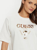 Guess Γυναικείο T-Shirt Aurelie V4YI06I3Z14-G6K5 Εκρού