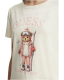 Guess Γυναικείο T-Shirt Fabrizia V6BI19K6749-G012 Εκρού