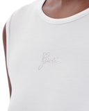 Guess Γυναικεία Μπλούζα Mini Logo Top W6YP17K3881-G011 Λευκό