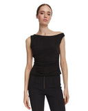 Guess Γυναικεία Μπλουζα Shirring Iliana W6YP38K4517-JBLK Μαύρο