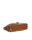 Guess Γυναικεία Μεσαία Τσάντα Ώμου Camden HWJJ9308180-Latte/Logo Cognac