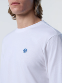 North Sails Ανδρική Μπλούζα  Long-sleeved T-shirt with logo patch 692902000101 Λευκό