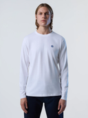 North Sails Ανδρική Μπλούζα  Long-sleeved T-shirt with logo patch 692902000101 Λευκό
