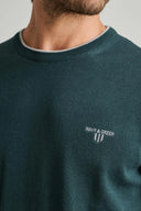 Navy & Green Ανδρικό Πλεκτό Βαμβακερό 24YM.926/P.4 Hunter Green Πράσινο