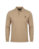 U.S. Polo Assn. Ανδρική Μπλούζα Μακρυμάνικη Polo US44 177 011-1-128 Μπεζ