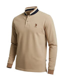 U.S. Polo Assn. Ανδρική Μπλούζα Μακρυμάνικη Polo US44 177 011-1-128 Μπεζ