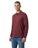 Nautica Ανδρική Μπλούζα Cabin Polo Long Sleeve N1CR0126-800 Μπορντό