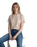 Guess Γυναικείο T-Shirt 4G Rhombus  V6YI19K4321-FNMS Μπεζ