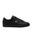 Lacoste Ανδρικά Δερμάτινα Sneakers Powercourt 49SMA008102H BLK/BLK Μαύρο