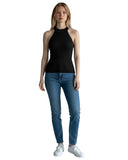Guess Γυναικεία Μπλούζα Nat Rib Mock Neck W6YP19K4804-JBLK Μαύρο