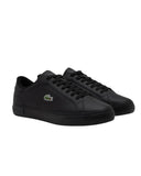 Lacoste Ανδρικά Δερμάτινα Sneakers Powercourt 49SMA008102H BLK/BLK Μαύρο