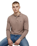 Nautica Ανδρική Μπλούζα Cabin Polo Long Sleeve N1CR0126-200 Καφέ