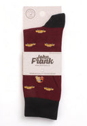 John Frank Ανδρικές Κάλτσες Cars ONE SIZE 40-45 JFLSCOOL29 Μπορντό