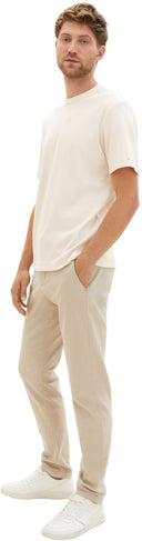 Tom Tailor Ανδρικό Παντελόνι Traveler Slim Chino With Belt 1037547-32285  Μπεζ