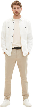 Tom Tailor Ανδρικό Παντελόνι Traveler Slim Chino With Belt 1037547-32285  Μπεζ