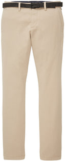 Tom Tailor Ανδρικό Παντελόνι Traveler Slim Chino With Belt 1037547-32285  Μπεζ