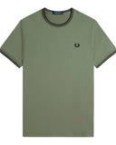 Fred Perry Ανδρική Μπλούζα Τ-Shirt Twin Tipped M1588V-Z50 Χακί