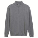 Tom Tailor Ανδρικό Πλεκτό Βαμβακερό Με Κασμίρι Half Zip 1048018-38679 Γκρι