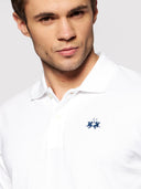 La Martina Ανδρική Polo Μπλούζα BPMP11PK031-00001 Λευκό