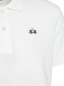 La Martina Ανδρική Polo Μπλούζα BPMP11PK031-00001 Λευκό