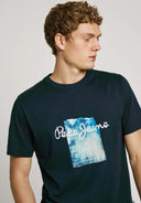 Pepe Jeans Ανδρική Μπλούζα T-Shirt Dalter  PM509780-594 Μπλε