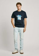 Pepe Jeans Ανδρική Μπλούζα T-Shirt Dalter  PM509780-594 Μπλε