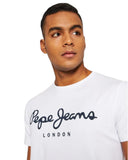 Pepe Jeans Ανδρικό T-shirt Original Stretch PM508210-800 Λευκό