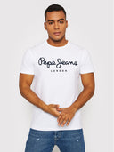 Pepe Jeans Ανδρικό T-shirt Original Stretch PM508210-800 Λευκό