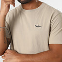 Pepe Jeans Ανδρική Μπλούζα T-Shirt Connor Contrast PM509933-836 Μπεζ