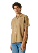 Pepe Jeans Ανδρικό Κοντομάνικο Πουκάμισο Percy PM3091193-850 Καφέ