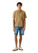 Pepe Jeans Ανδρικό Κοντομάνικο Πουκάμισο Percy PM3091193-850 Καφέ