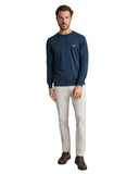 Navy & Green Ανδρικό Πλεκτό Βαμβακερό 24YM.926/P.5 Dark Petrol Πετρόλ