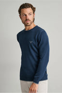Navy & Green Ανδρικό Πλεκτό Βαμβακερό 24YM.926/P.4 Dark Petrol Πετρόλ