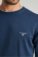 Navy & Green Ανδρικό Πλεκτό Βαμβακερό 24YM.926/P.4 Dark Petrol Πετρόλ
