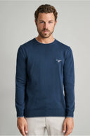 Navy & Green Ανδρικό Πλεκτό Βαμβακερό 24YM.926/P.4 Dark Petrol Πετρόλ