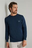 Navy & Green Ανδρικό Πλεκτό Βαμβακερό 24YM.926/P.4 Dark Petrol Πετρόλ