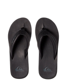 Quiksilver Carver Nubuck Ανδρικές Δερμάτινες Σαγιονάρες AQYL100623-SBKM Μαύρο