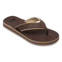 Quiksilver Carver Nubuck Ανδρικές Δερμάτινες Σαγιονάρες EQYL100060-KVJ1 Καφέ
