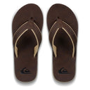 Quiksilver Carver Nubuck Ανδρικές Δερμάτινες Σαγιονάρες EQYL100060-KVJ1 Καφέ