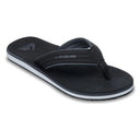 Quiksilver Carver Nubuck Ανδρικές Δερμάτινες Σαγιονάρες EQYL100060-KVJ2 Μαύρο