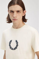 Fred Perry Ανδρική Μπλούζα Textured Laurel Wreath T-Shirt M8587-560 Εκρού