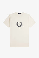 Fred Perry Ανδρική Μπλούζα Textured Laurel Wreath T-Shirt M8587-560 Εκρού