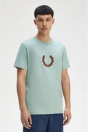 Fred Perry Ανδρική Μπλούζα Textured Laurel Wreath T-Shirt M8587-959 Μέντα