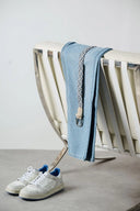 La Boucle Ανδρική Ζώνη Πλεκτή Santa Barbara B60-600520 Blue Beige