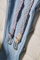 La Boucle Ανδρική Ζώνη Πλεκτή Santa Barbara B60-600520 Blue Beige