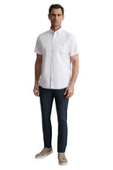 Navy & Green Ανδρικό Πουκάμισο Κοντομάνικο 24NG.B402/1B/SS WHITE Λευκό