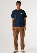 Pepe Jeans Ανδρικό T-shirt Small Flag PM5010311-594 Μπλε 