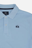 La Martina Ανδρική Polo Μπλούζα BPMP11PK031-07003 Σιέλ