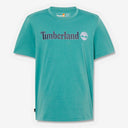 Timberland Ανδρική Μπλούζα T-Shirt Linear Logo TB0A5UPQCL6 Πράσινο