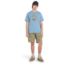 Timberland Ανδρική Μπλούζα T-Shirt SS Tree Logo Camo Tee A68VH-DJ5 Σιέλ